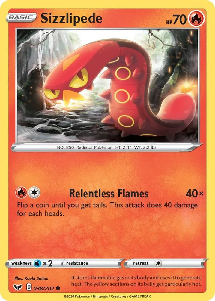 Sizzlipede card front