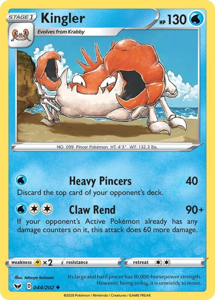 Kingler card front
