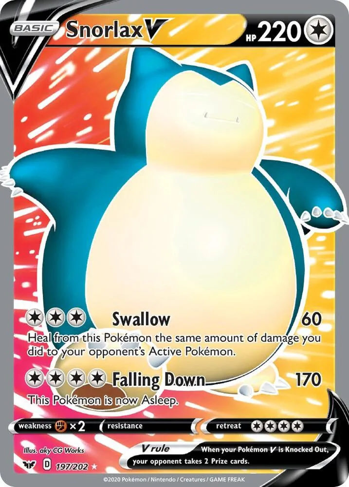 Snorlax V (Full Art) Holofoil card