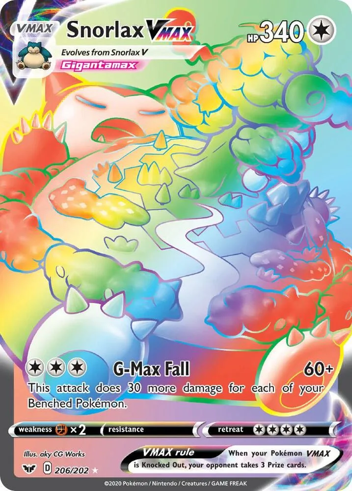 Snorlax VMAX (Secret) Holofoil card