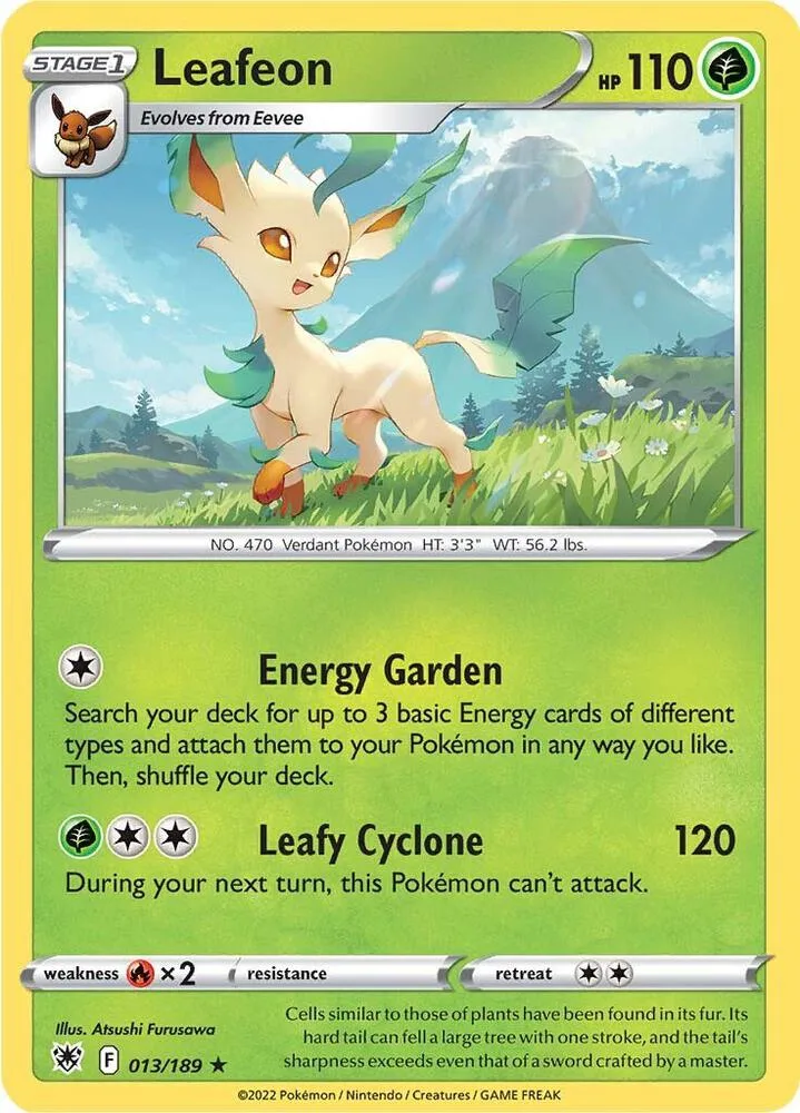 Leafeon card front