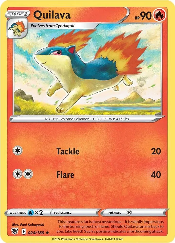 Quilava card front