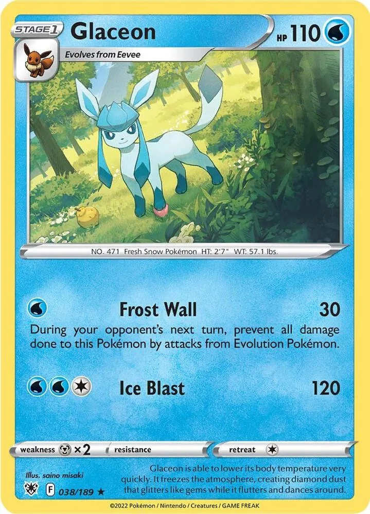 Glaceon card front