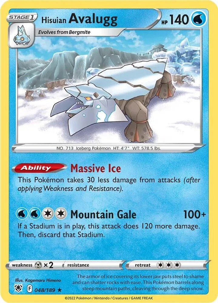Hisuian Avalugg card front