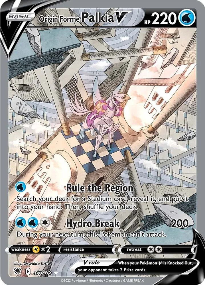 Origin Forme Palkia V (Alternate Full Art) Holofoil card