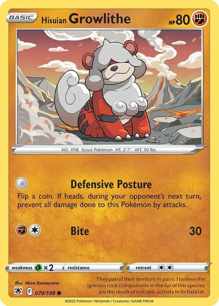 Hisuian Growlithe (Cosmos Holo) thumbnail