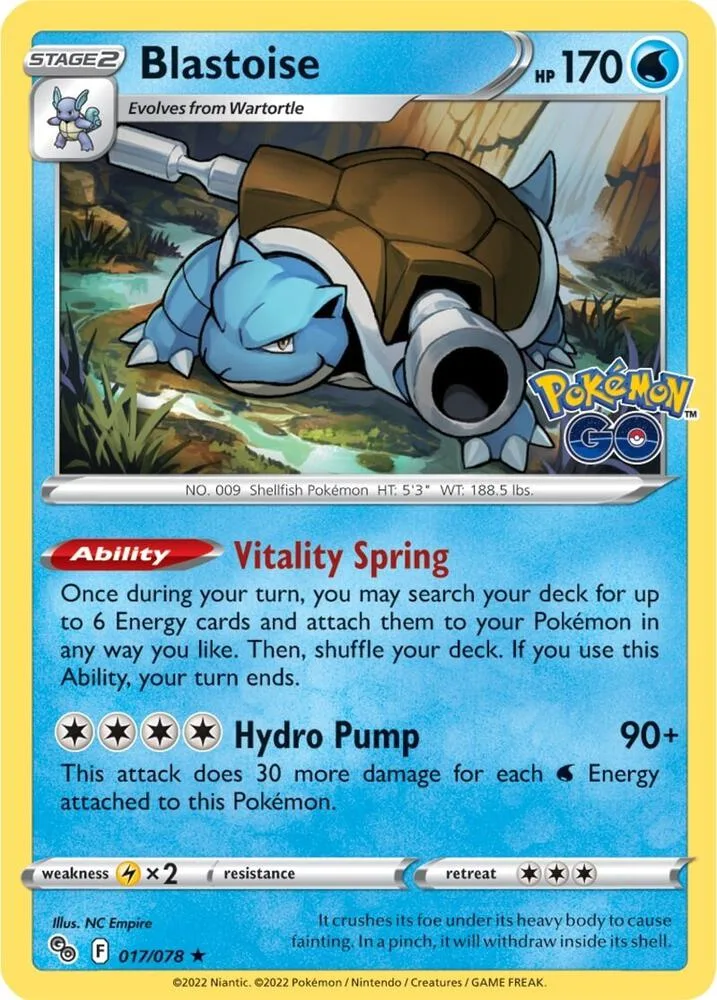 Blastoise card front