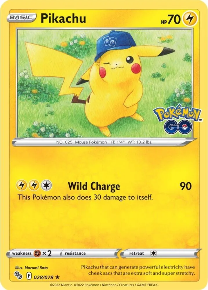 Pikachu card front