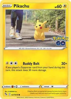 Pikachu card front