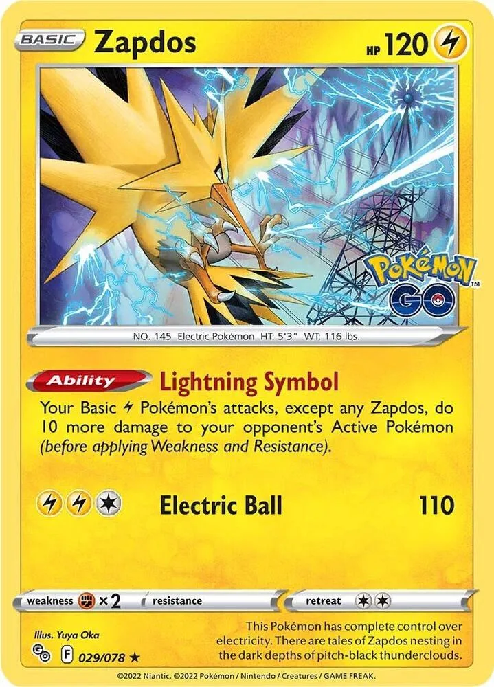 Zapdos card front