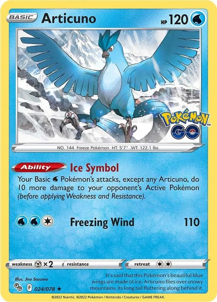 Articuno card front