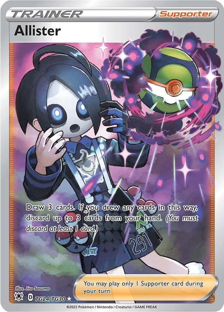 Allister card front