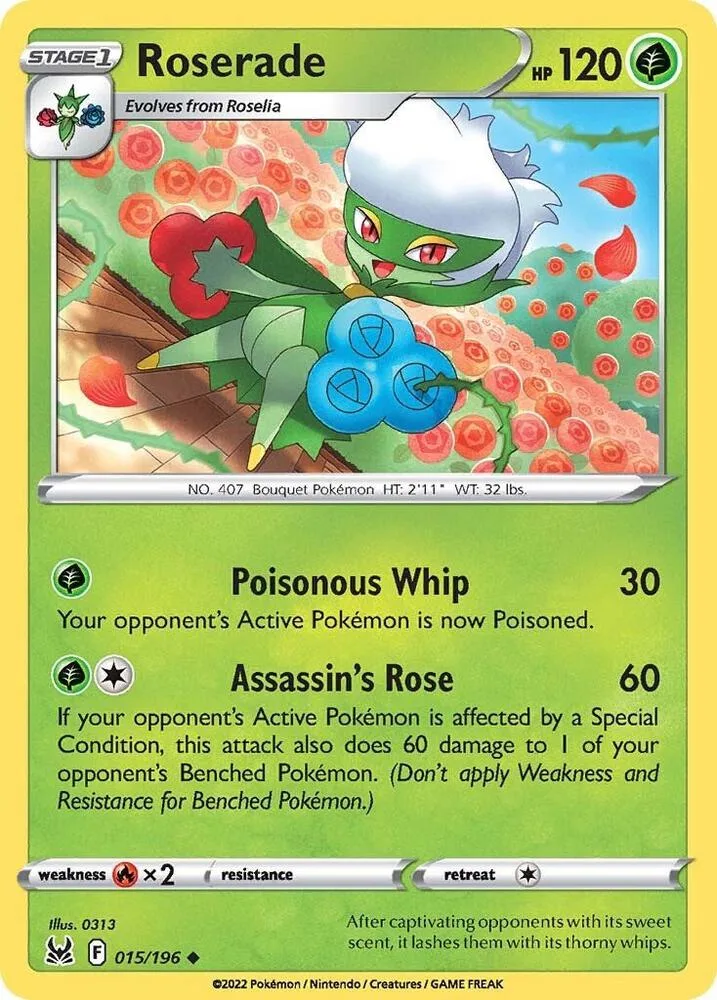 Roserade card front