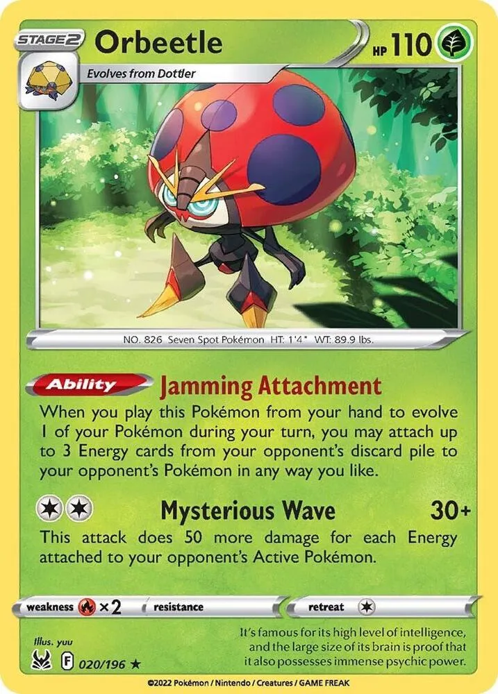 Orbeetle card front