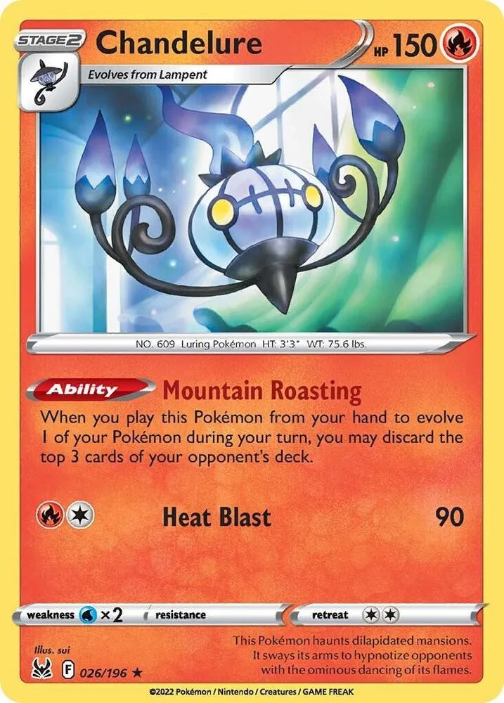 Chandelure card front