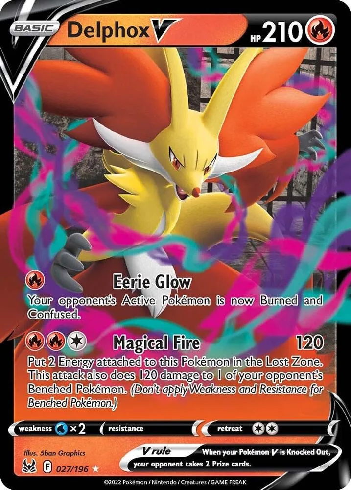 Delphox V card front