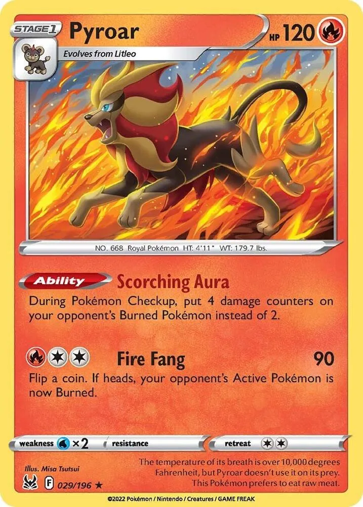 Pyroar card front