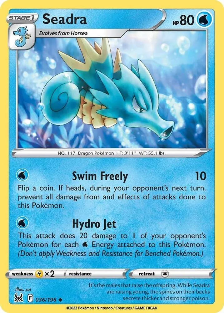 Seadra card front