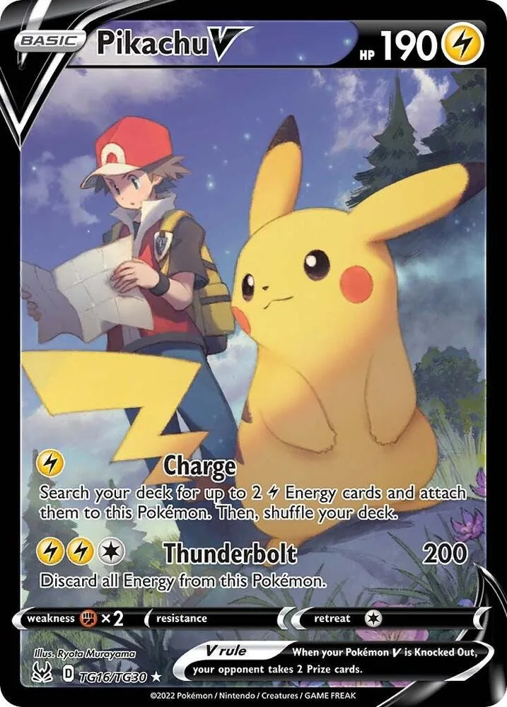 Pikachu V card front