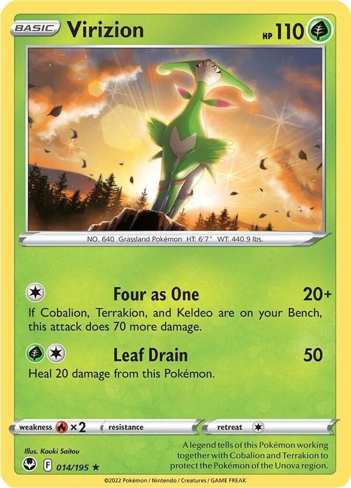 Virizion card front
