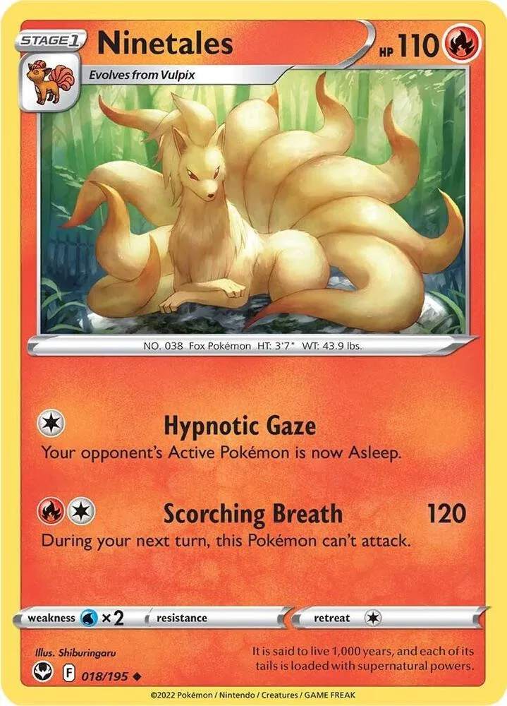 Ninetales card front
