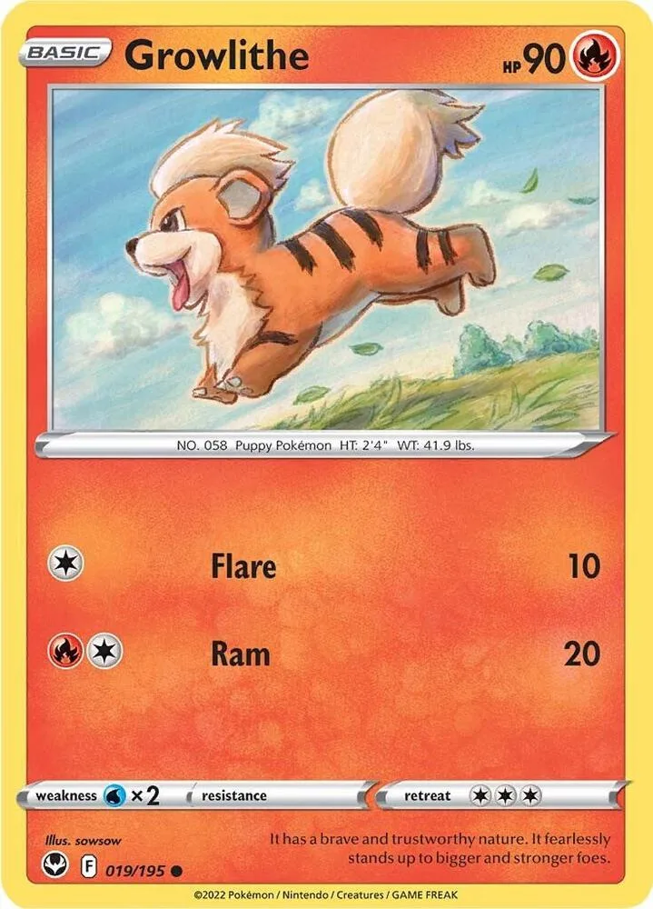 Growlithe card front