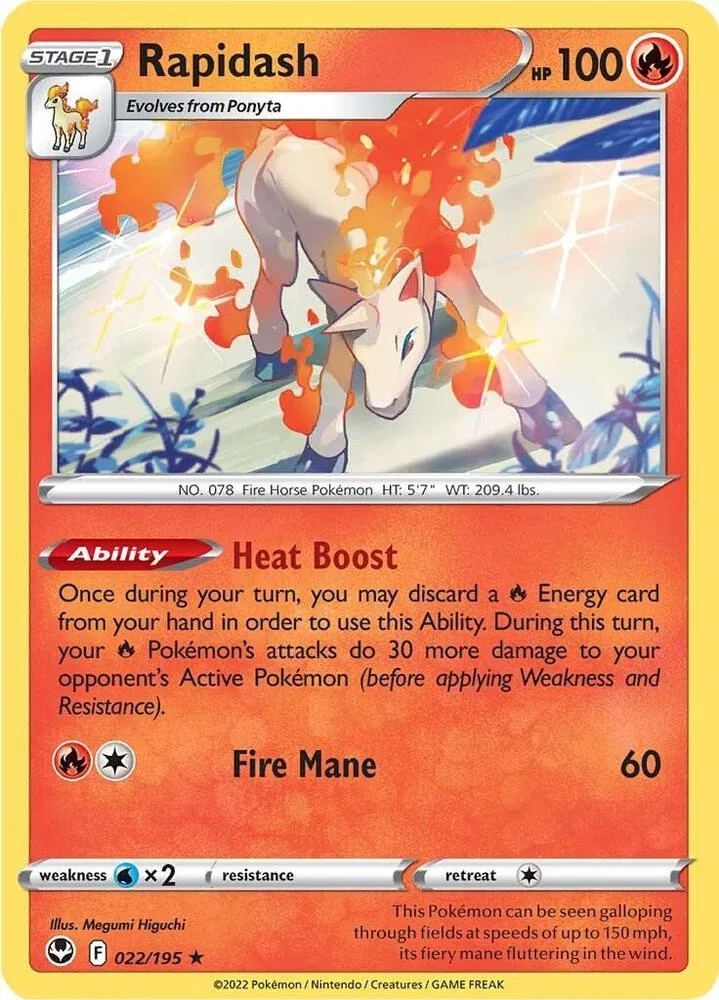 Rapidash card front