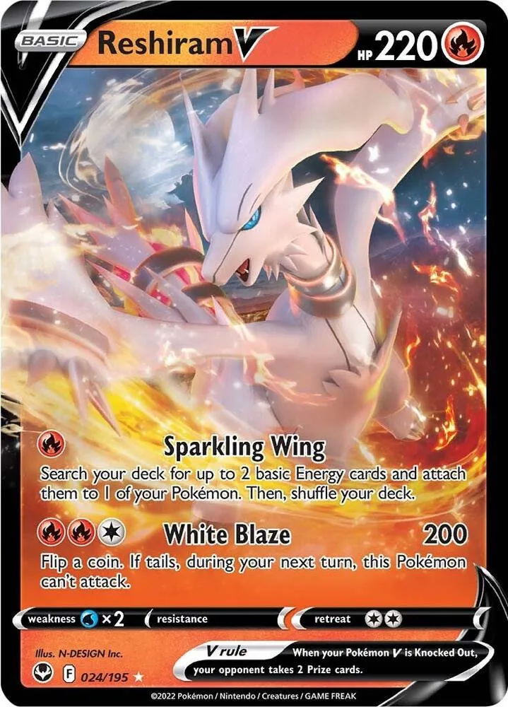 Reshiram V card front