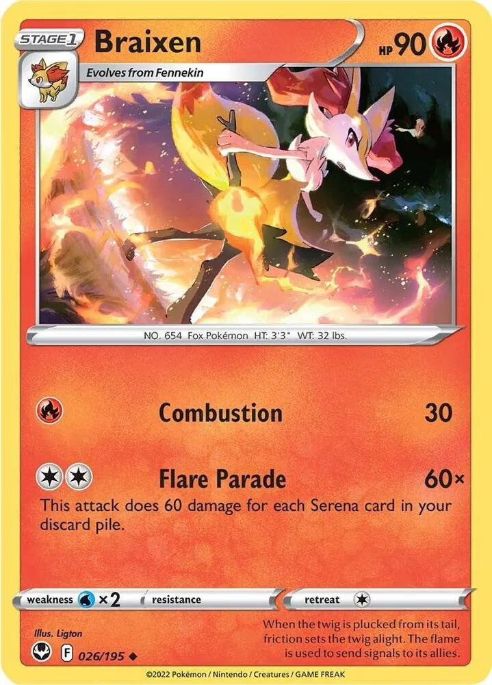 Braixen card front
