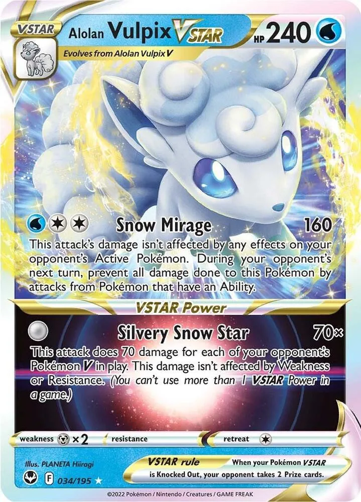 Alolan Vulpix VSTAR card front