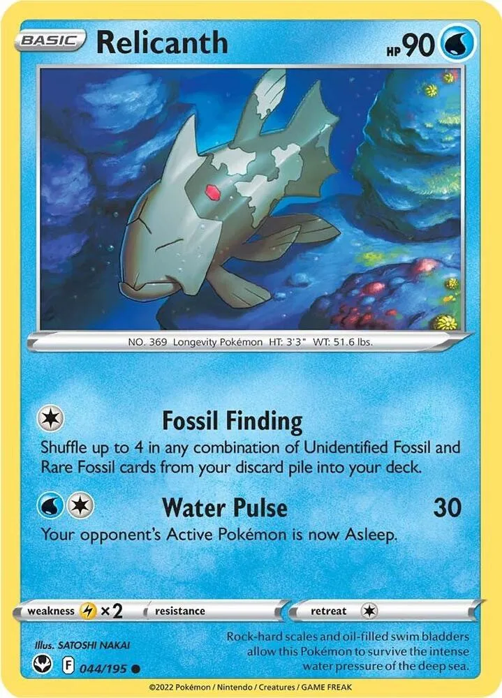 Relicanth card front
