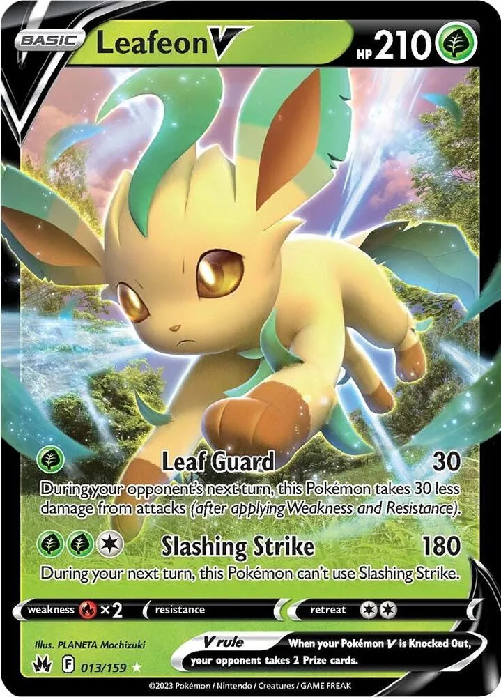 Leafeon V card front