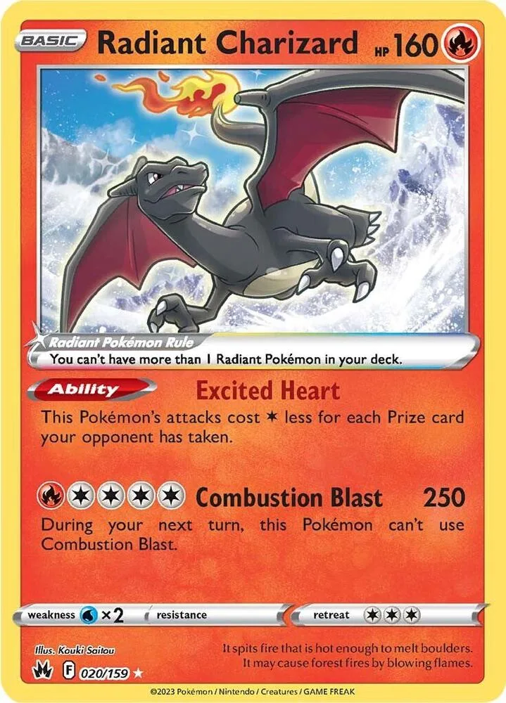 Radiant Charizard card front