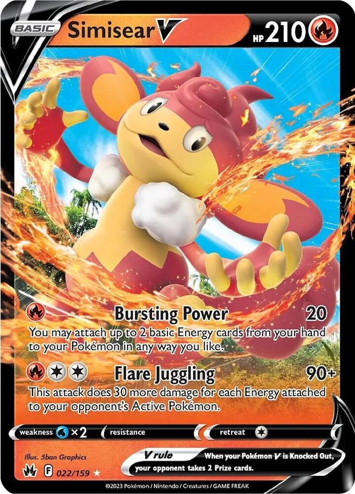 Simisear V card front