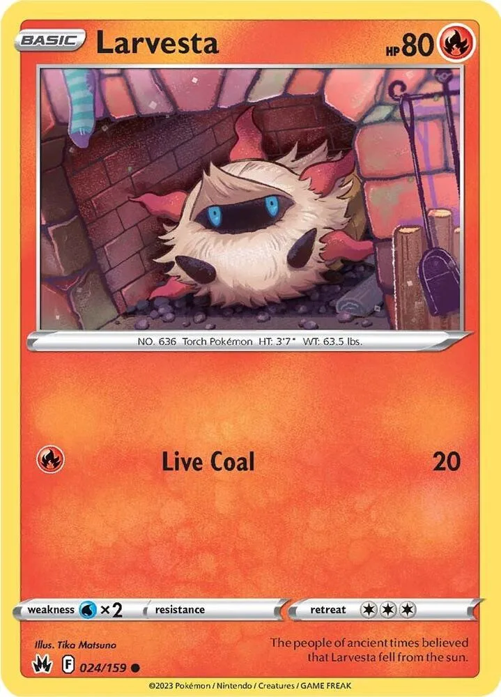Larvesta card front