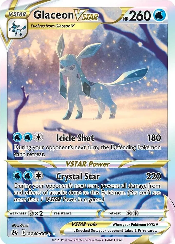 Glaceon VSTAR card front