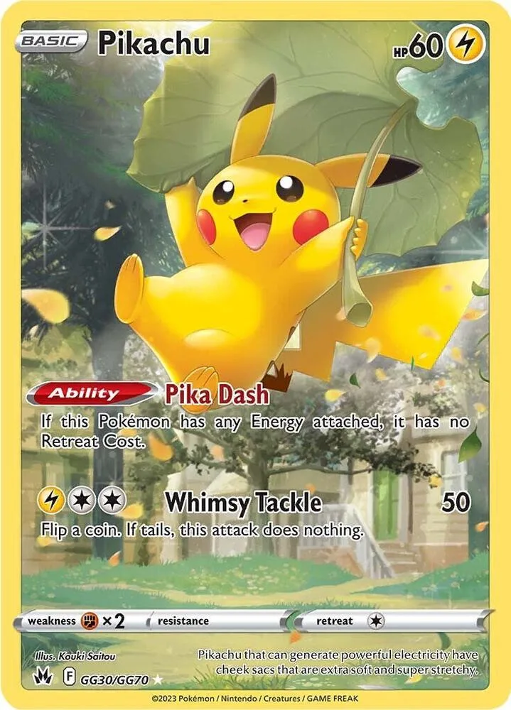 Pikachu card front