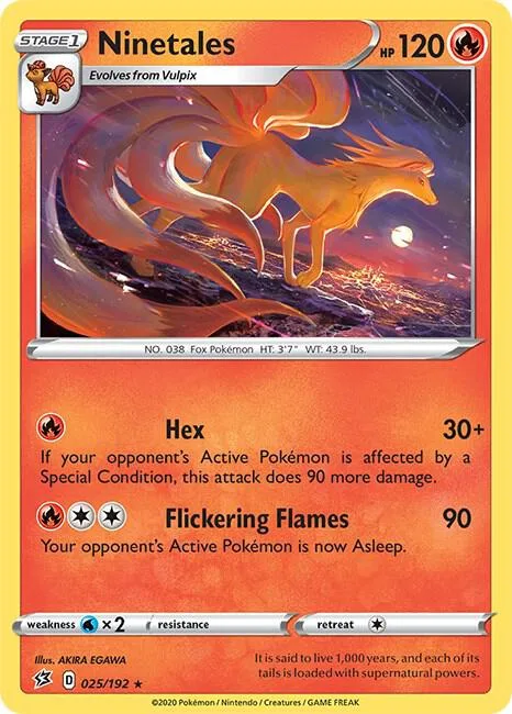 Ninetales card front