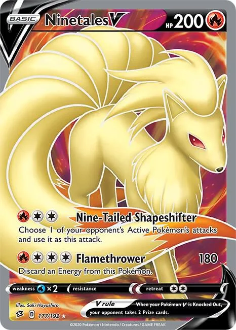 Ninetales V (Full Art) Holofoil card