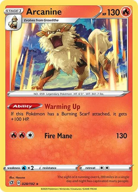 Arcanine card front