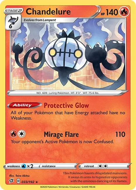 Chandelure card front