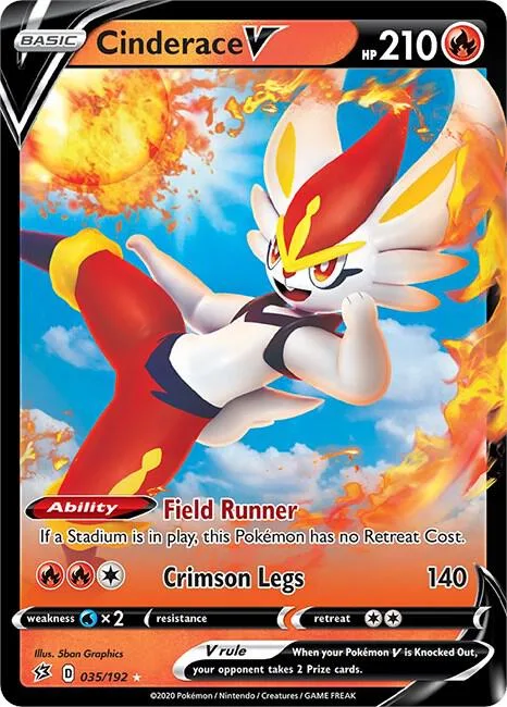 Cinderace V card front