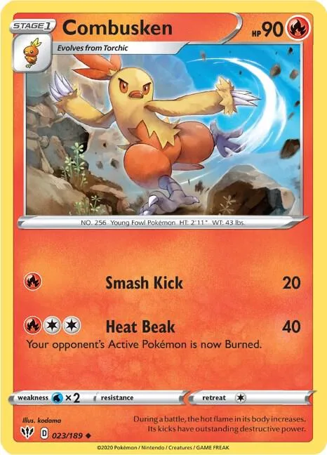 Combusken card front