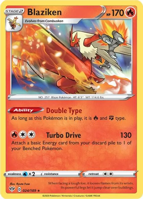 Blaziken card front
