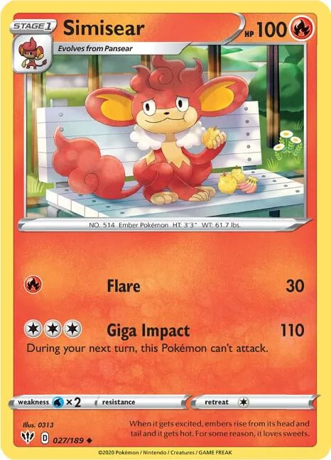 Simisear card front