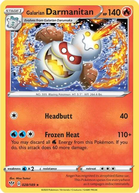 Galarian Darmanitan card front
