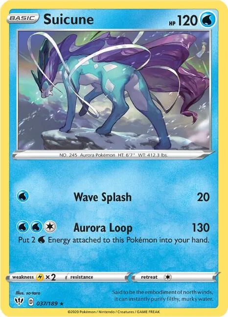 Suicune card front