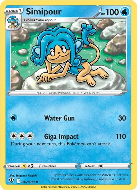 Simipour card front