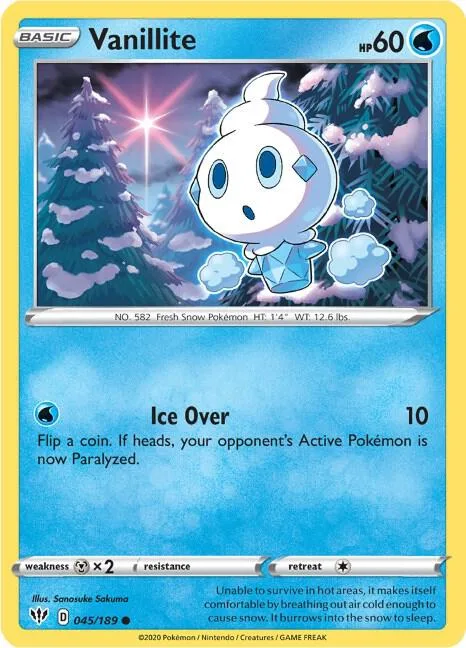 Vanillite card front