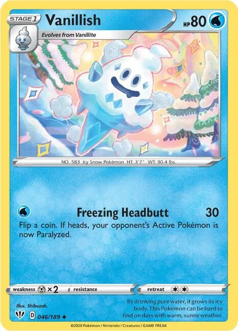 Vanillish card front